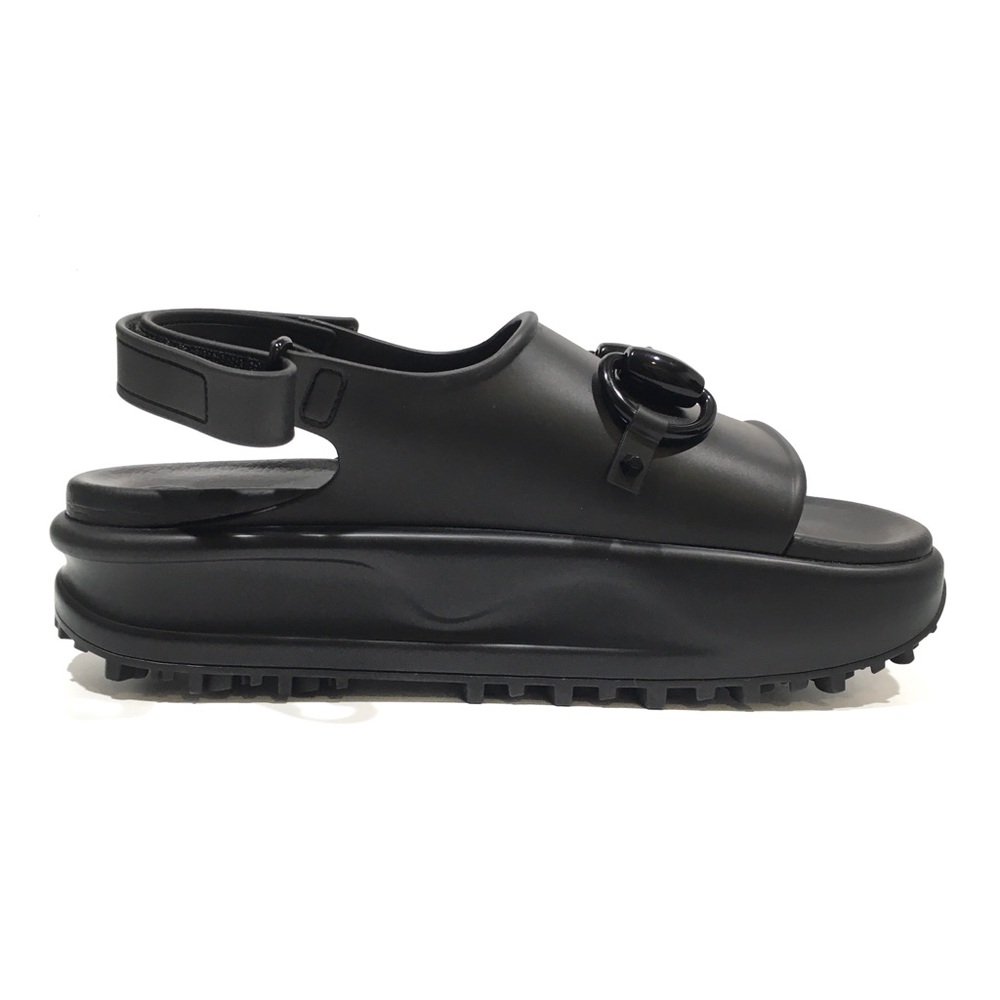 Gucci Black Platform Sandal with Signature Horsebit Detail - Picture 3 of 9